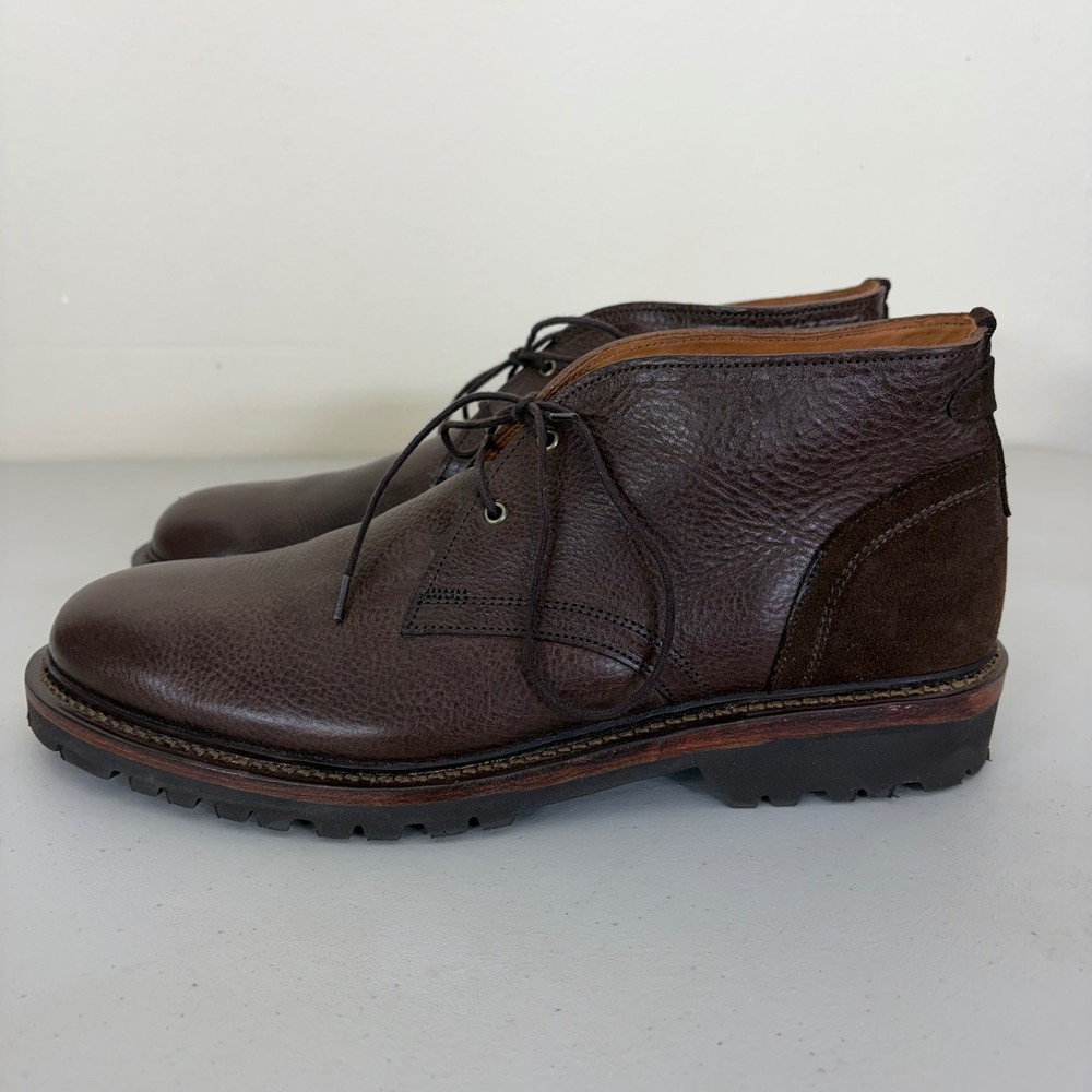 Allen Edmonds Discovery Chukka Boots Mens 10 B Brown Leather Suede 3982 Narrow - Picture 4 of 10